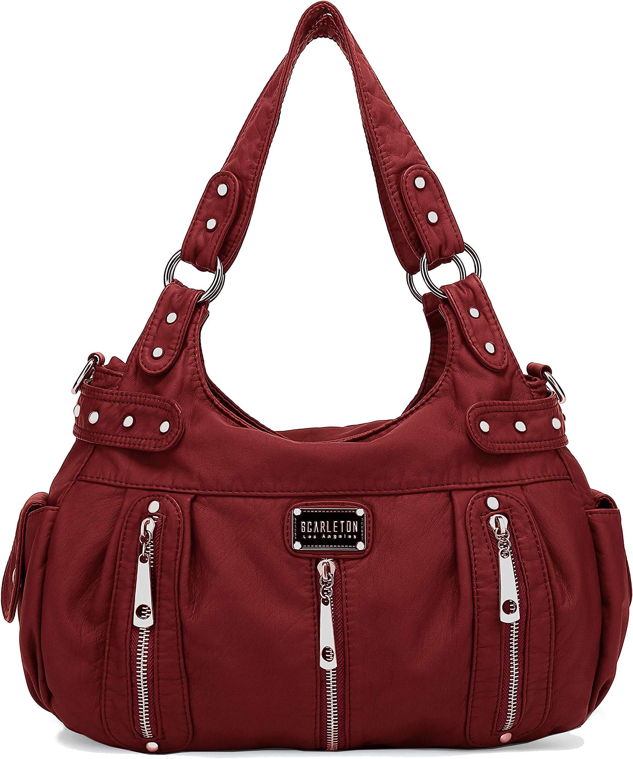 Scarleton Purses for Women Large Hobo Bags Washed Vegan Leather Shoulder Bag Satchel Tote Top Handle Handbags, H1292