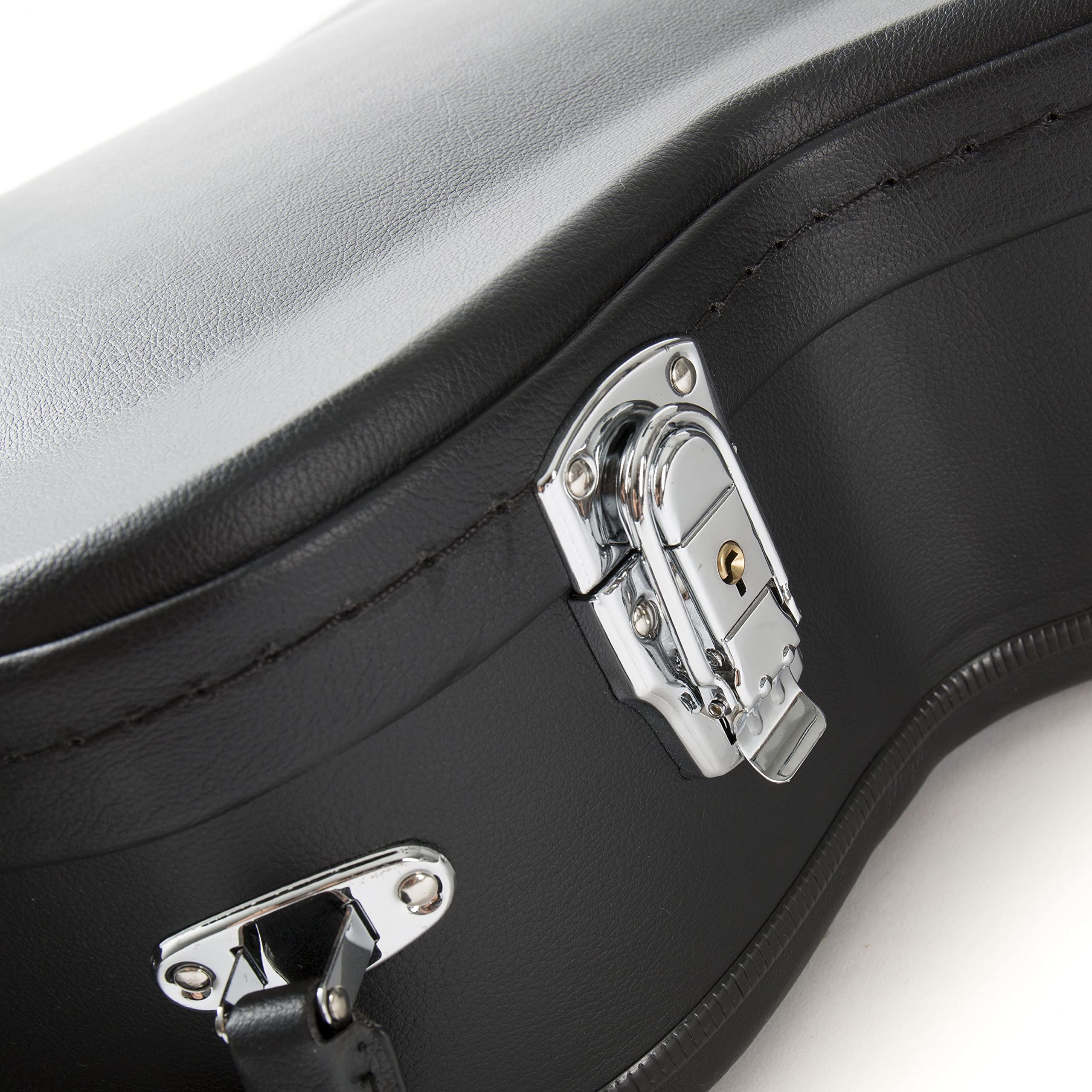Fame 16" Archtop Case, Robuster Gitarrenkoffer, Wetterfest, Für E-Gitarren, Jazz/SemiHollow, Mit Polsterung, Zubehörfach, Besonders Stabil, Schwarz