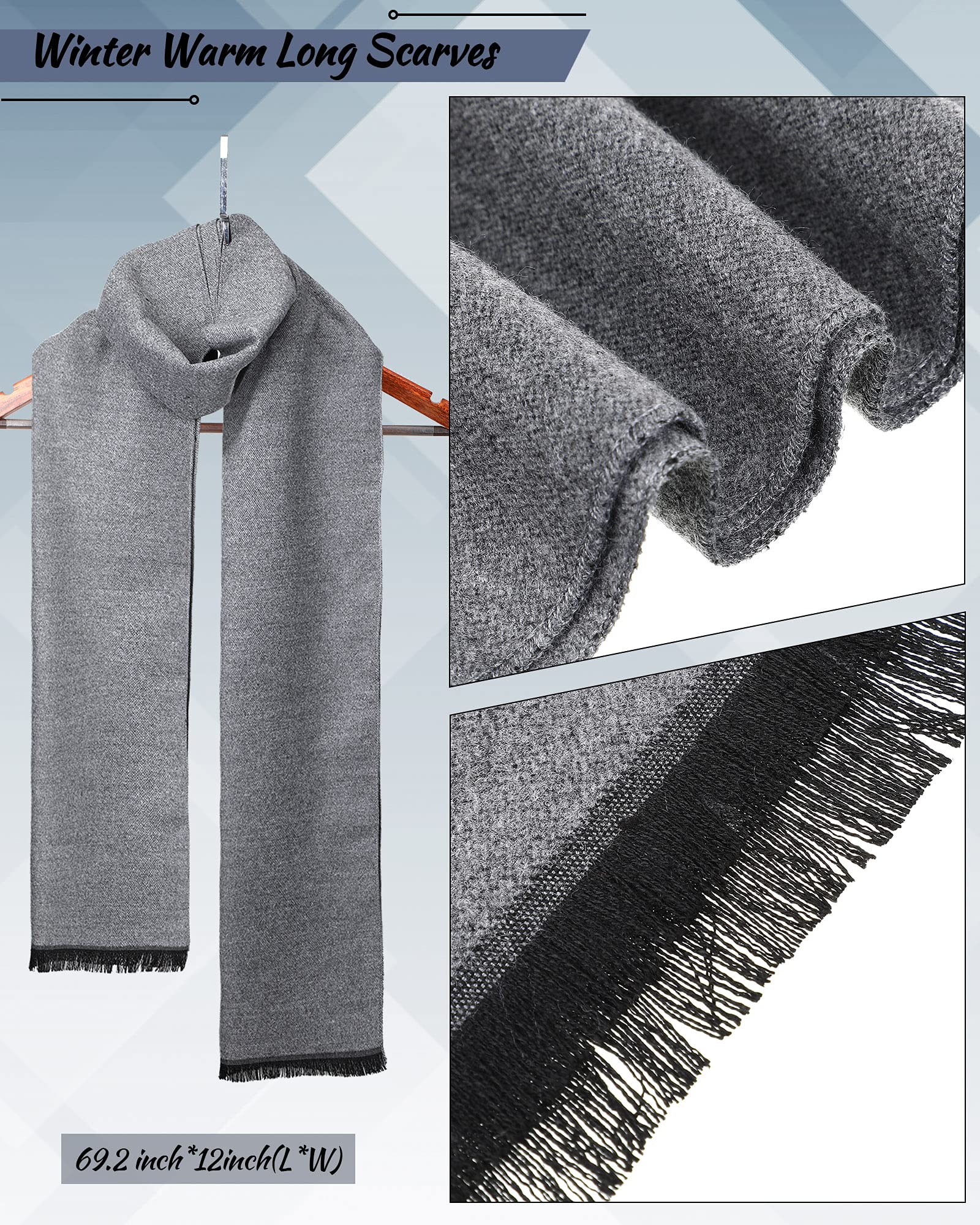 6 Stück Damen Herren Winter Warm Strickmütze Touchscreen Handschuhe Schal Set Fleece Futter Schädel Kappen Hals Schals