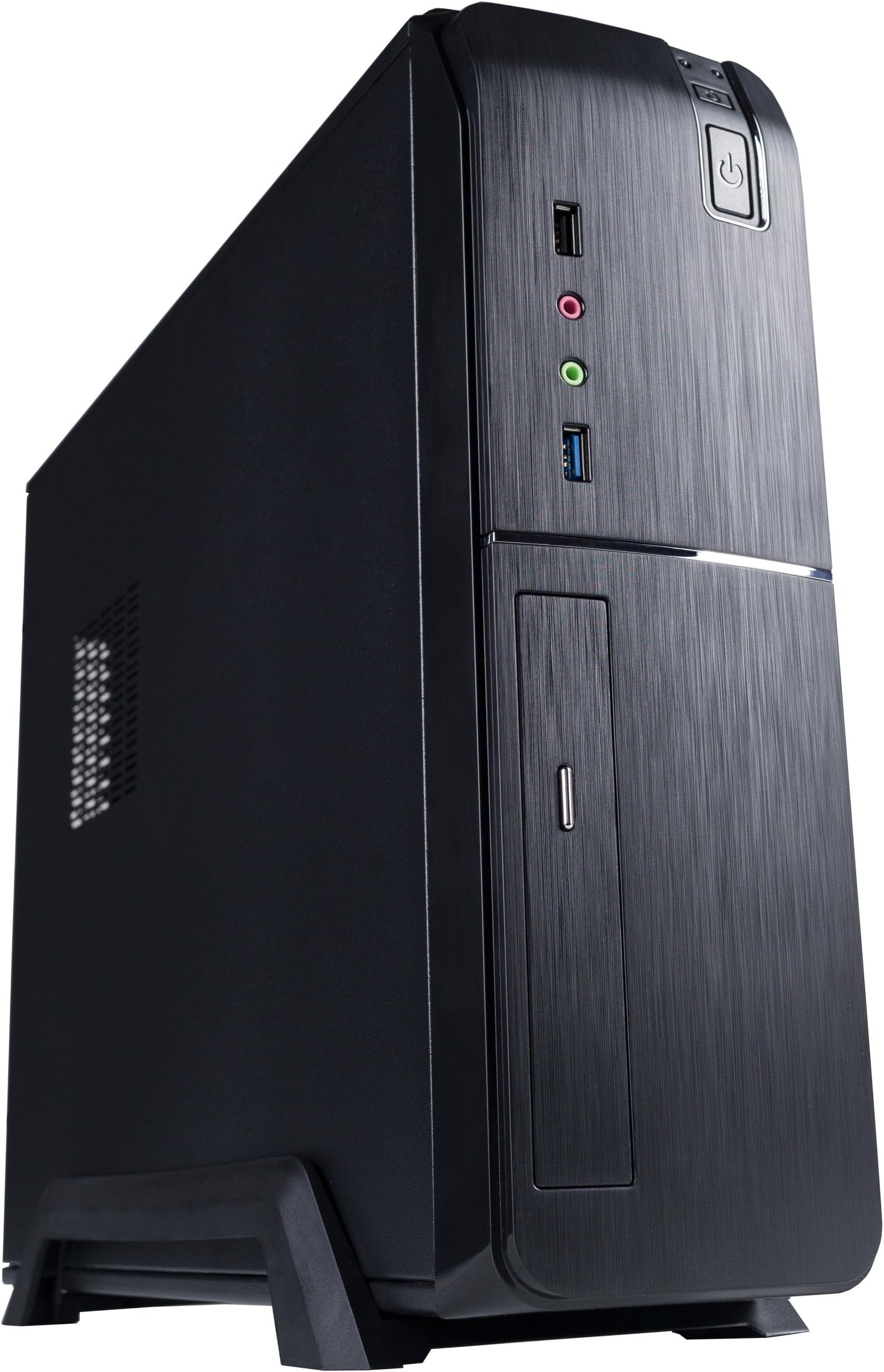 Hiditec | SLM20 Micro ATX Format Computer Case | Steel Structure | PC tower | Elegant Design Steel Housing SECC | Great cooling | High Performance Configuration | Black chassis