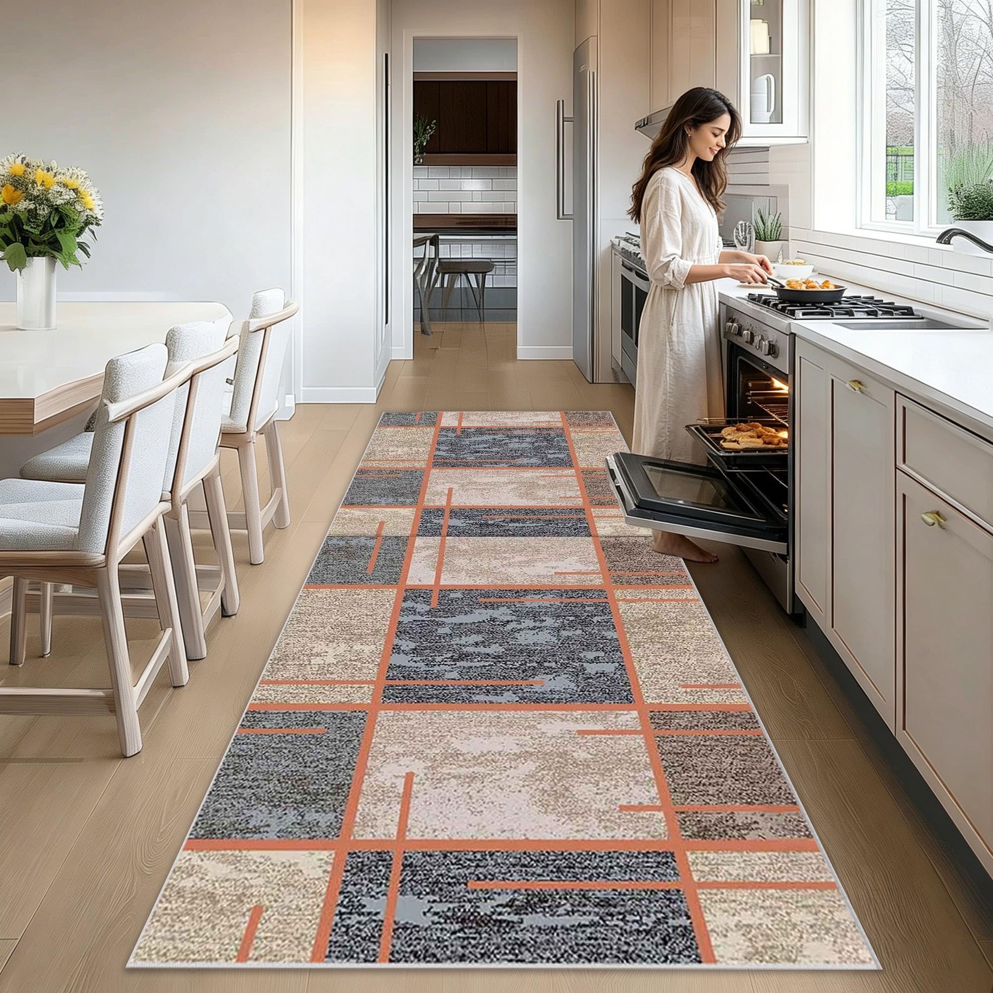 Alfombra de cocina antideslizante que evita resbalones y manchas