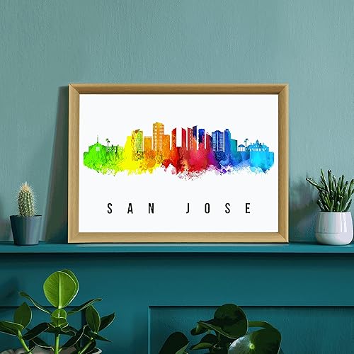 Miniatura 10 de Póster de Santiago Skyline Chile, pintura de paisaje urbano de Santiago, póster de Santiago Chile, paisaje urbano de Chile y estampado de