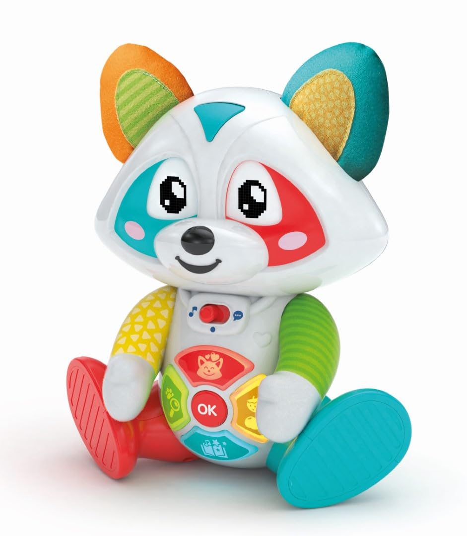 Clementoni Oliver Le Raton Laveur Joueur Interactif dès 2 Ans 3 Modes de Jeu Émotions Histoires Repas