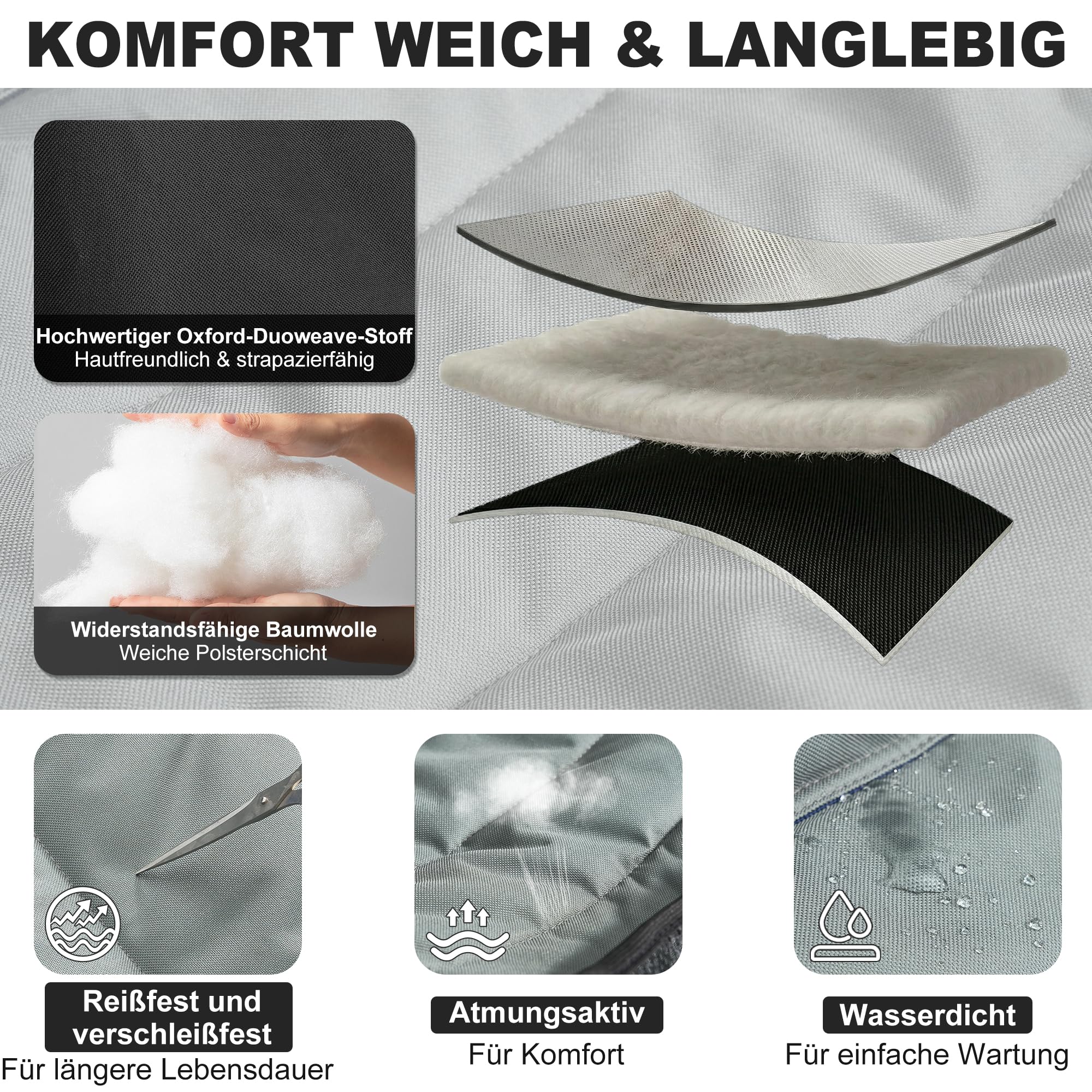 Coolfish Doppel Campingstuhl Faltbar, Klappstuhl Campingsofa für 2 Personen, Bequemes 2 Sitzer Camping Sofa mit Getränkehalter, Stabiler Outdoor Campingcouch Angelstuhl mit Kühltasche, Schwarz