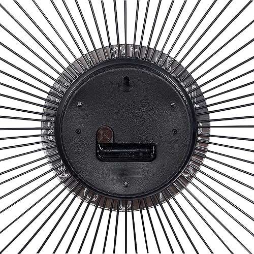 Miniatura 7 de Deco 79 Reloj de pared de metal Starburst con adorno de cristal, 23 x 2 x 23 pulgadas, plateado