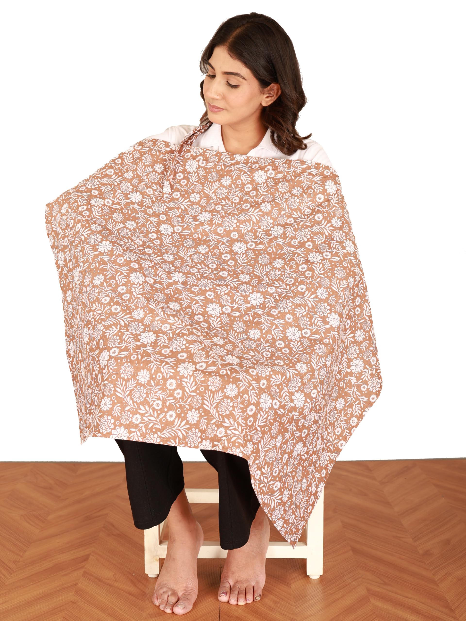 Switchon Feeding Apron Cover Maternity Cover 100% Cotton Maternity Breastfeeding Multipurpose for Mothers-image-13