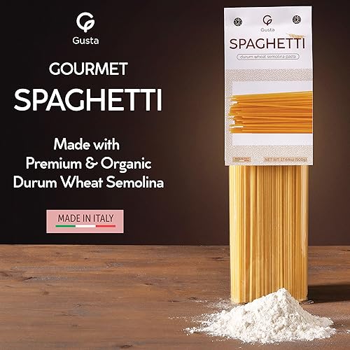 Miniatura 9 de Gusta Rotini Fusilli Pasta italiana de primera calidad de Italia - Pasta orgánica "Al Dente" de sémola de trigo duro, pasta gourmet y sin OMG, marca
