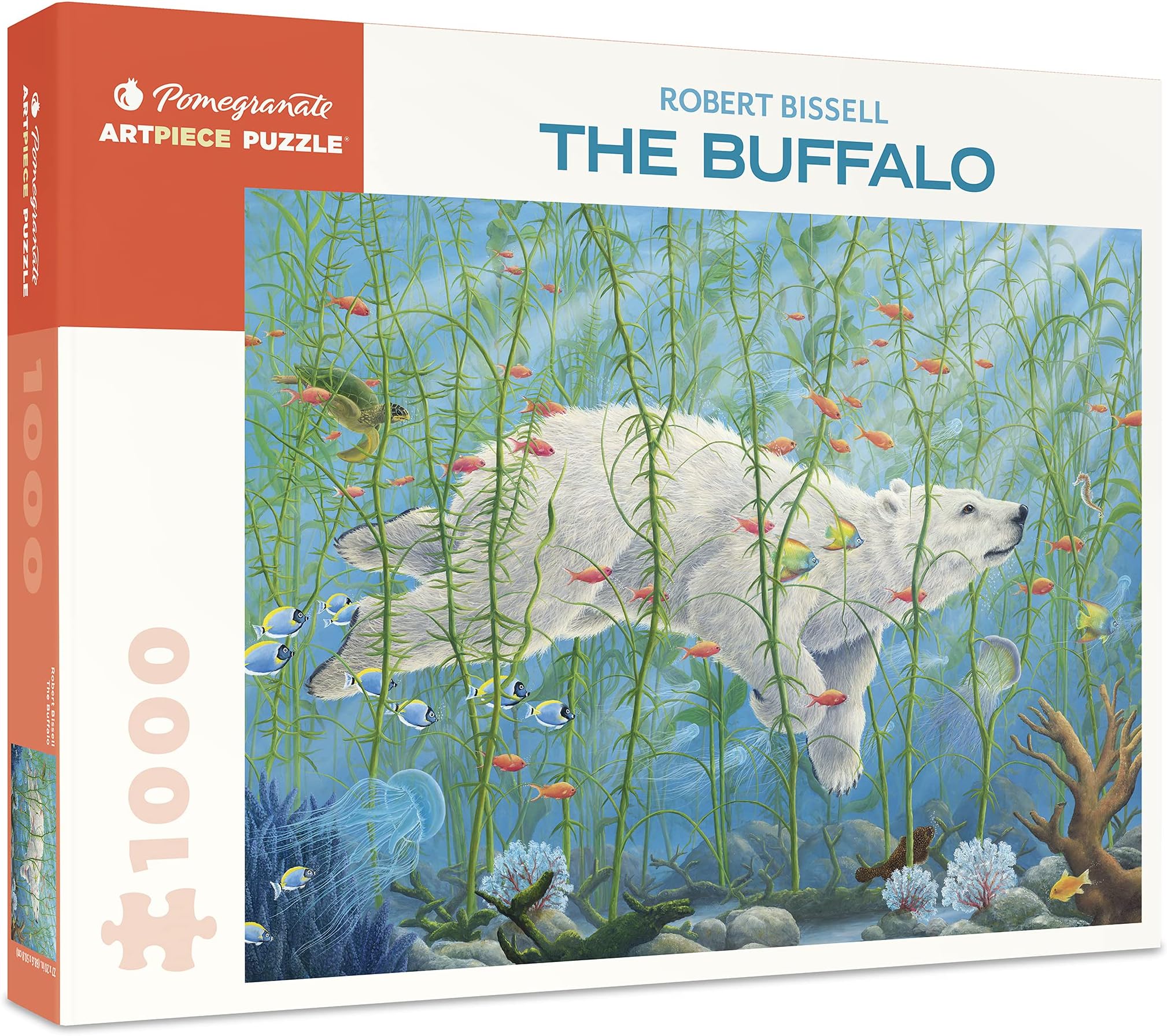 Pomegranate 1000-Piece Jigsaw Puzzle for Adults, The Buffalo, Animal Puzzle, Matte Finish, Snug Fit