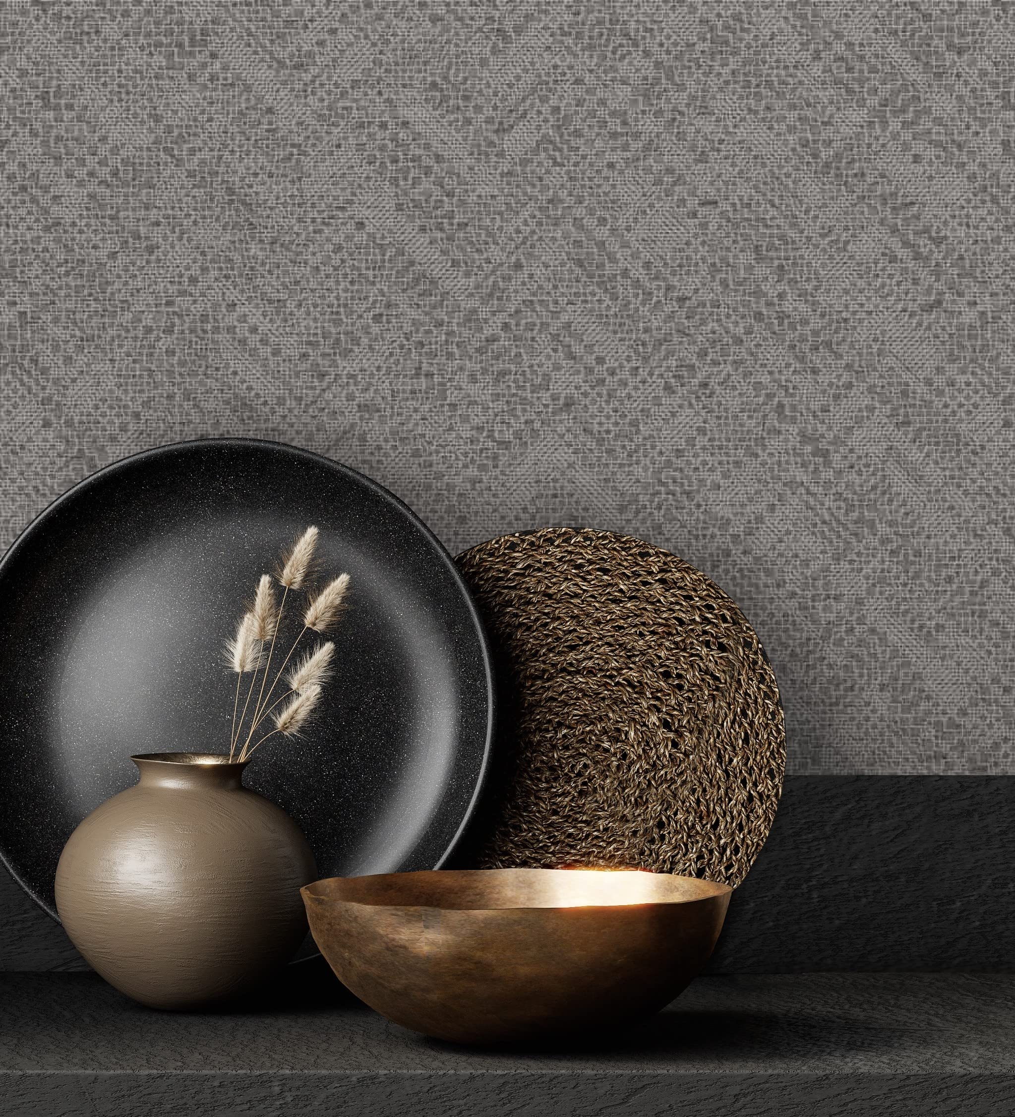 Papier peint vinyle texturé GAULAN pour salon lumineux et meuble relooké