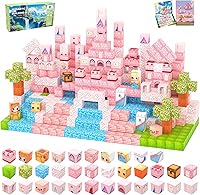 SSAWER 100PCS Magnetic Building Blocks Princess Castle - STEM Sensory Toys for Kids Girls Age 3+ Creativity Booster
