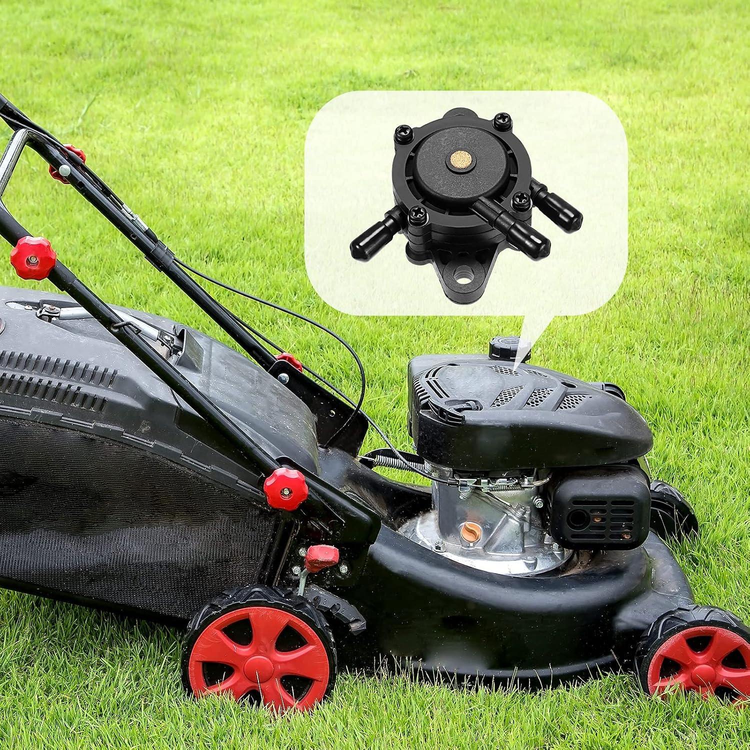 CHENGU 4 Pcs Fuel Pump Lawn Mower Compatible with 491922 691034 692313 808492 808656 808281 Fuel Pump for Outdoor Garden Lawn