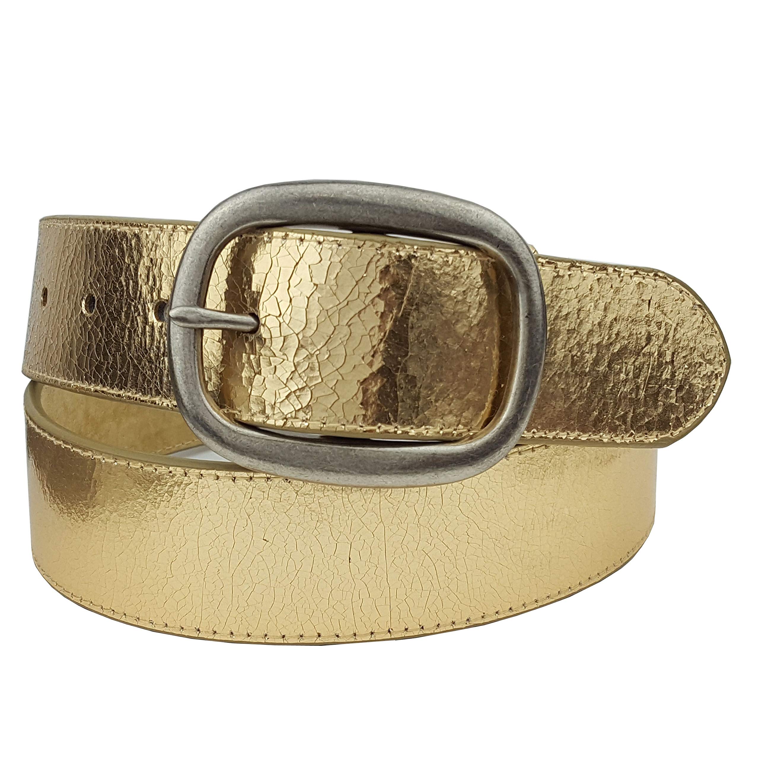 Width Soft Metallic Glitter Leather Belt Desertcart INDIA