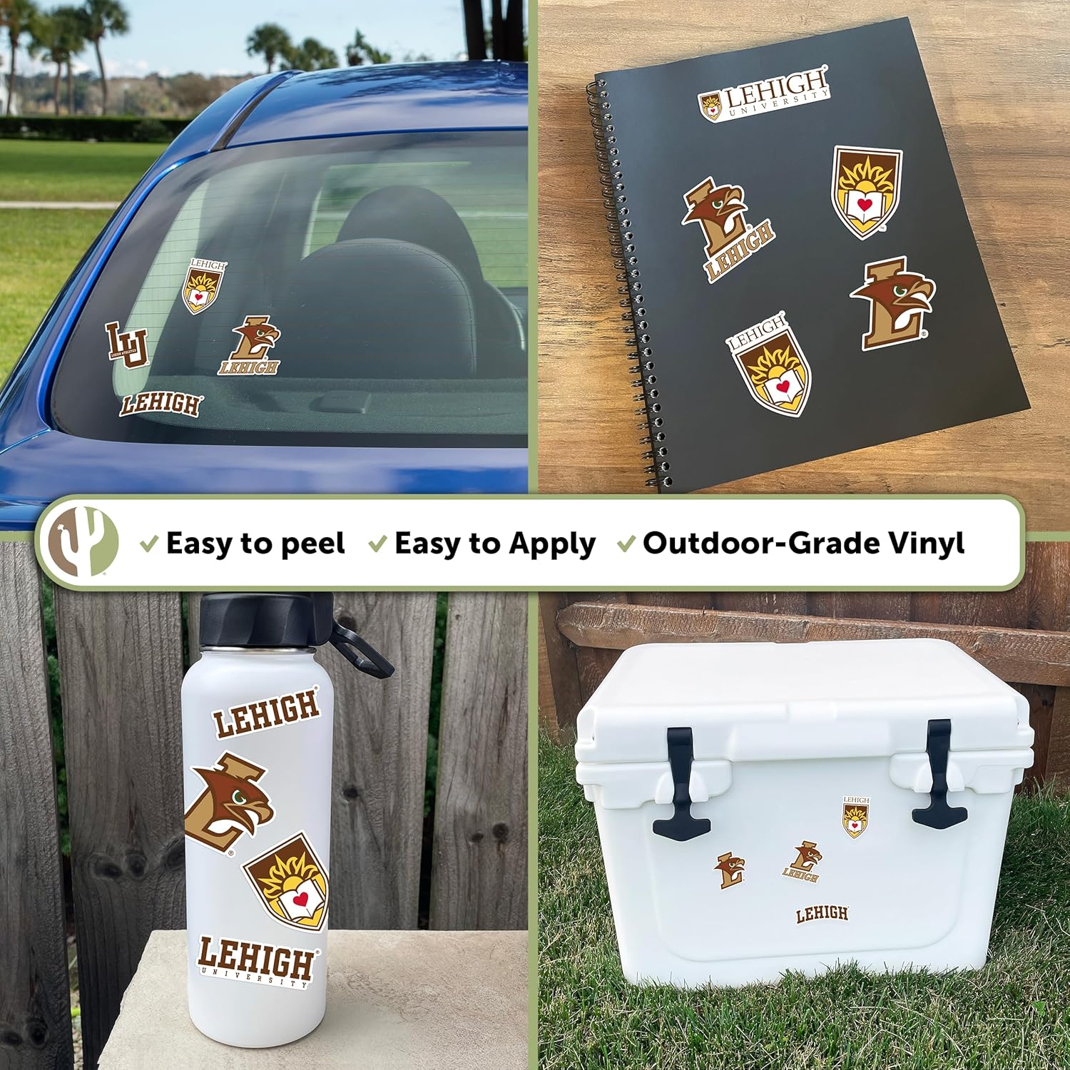 Desert Cactus Lehigh University Sticker Mountain Hawks Vinyl Decals Laptop Water Bottle Car Scrapbook T2 (Type 2) - Image 2