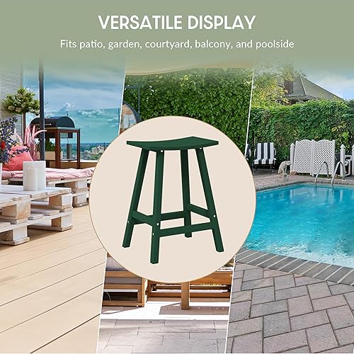 Vista 128 de WestinTrends Malibu - Juego de 2 taburetes para sillín para exteriores/patio, 24 alturas, color negro