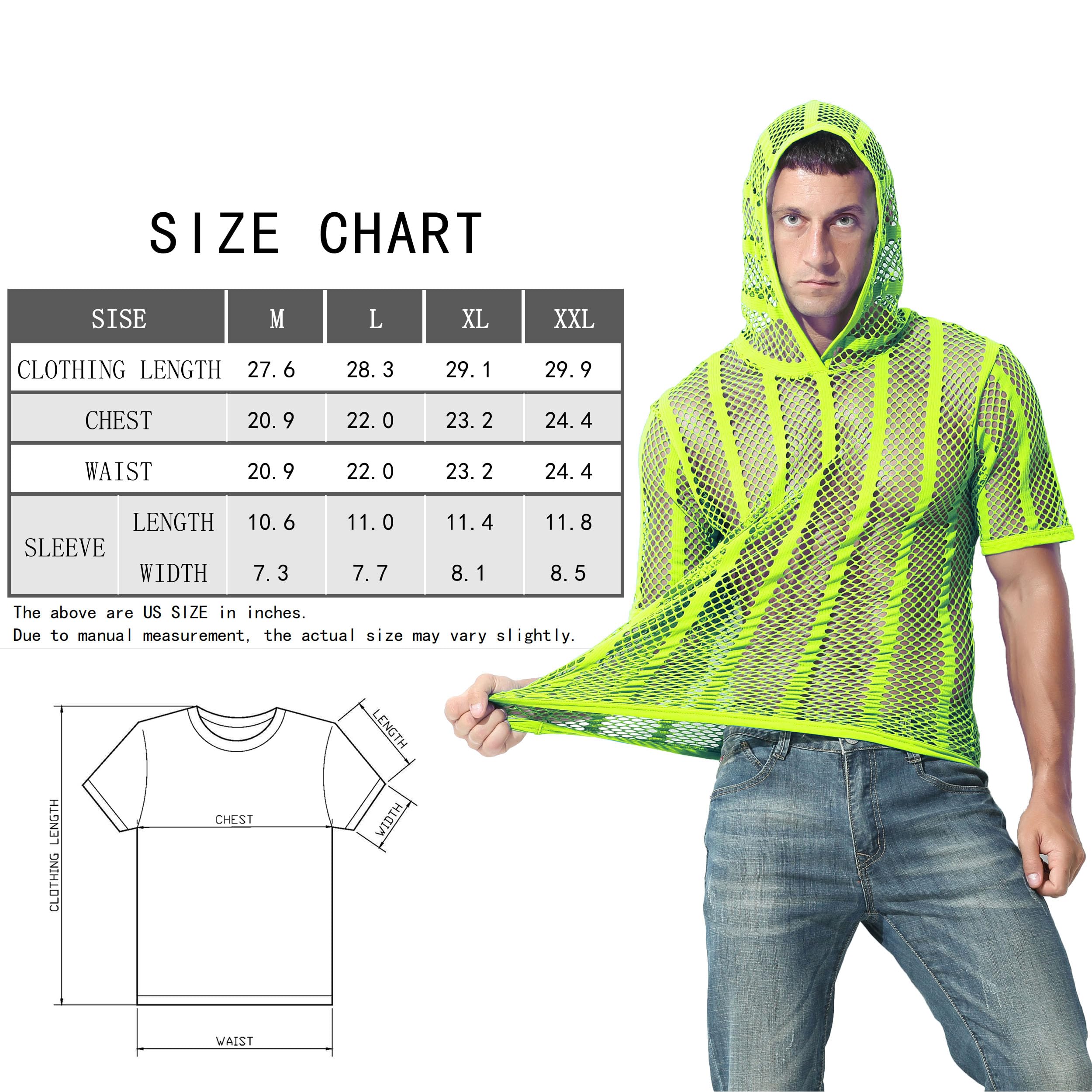 Herren-Kapuzenpullover, durchsichtiges Netzgewebe, kurzärmelig, sexy, durchsichtig, Muskelunterhemd, Oberteil, M, L, XL, XL