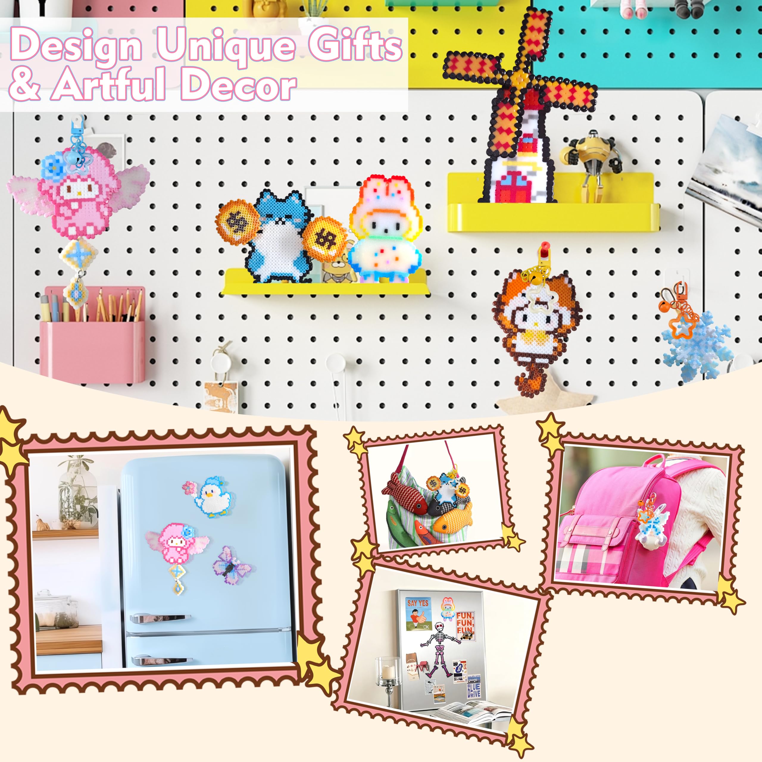 JelyArt Set De 23.000 Cuentas De Planchar 48 Colores Con Mini Plancha Y Purpurina – Pixel Art Creativo