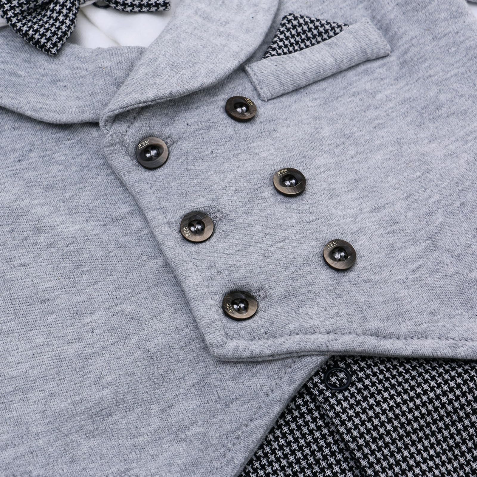 famuka Bebés niño Ropa Trajes Bebé Trajes y Americanas Traje de Esmoquin Traje de Bautizo Traje de Boda (Gris, 3M)