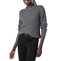Amazon Essentials Maglione Girocollo a Coste in 100% Cotone Donna