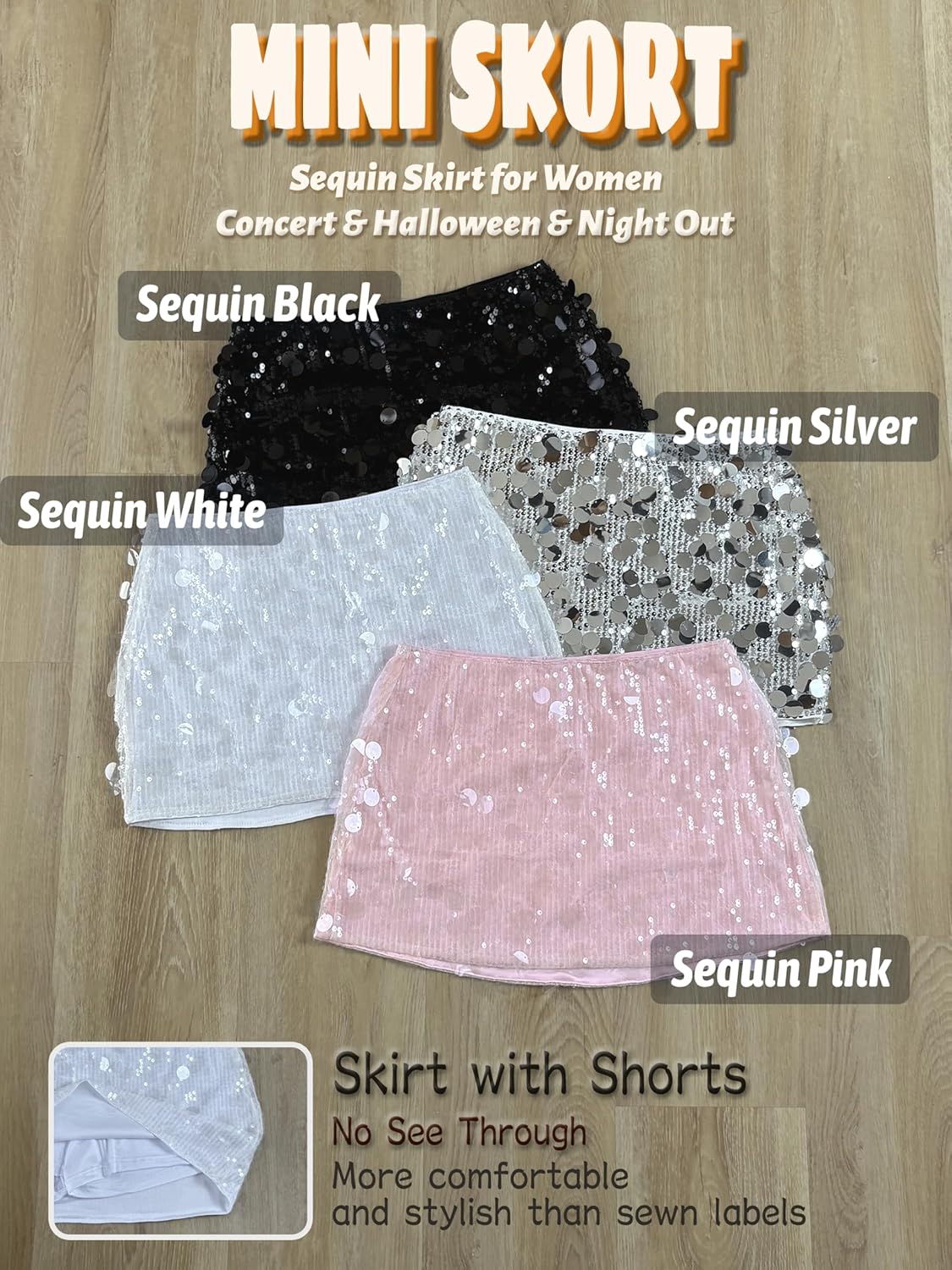 Danysu Stretchy Mini Skorts Low Waist Skirt with Shorts Side Slit 2025 Sports Daily Going Out Outfits - Image 4