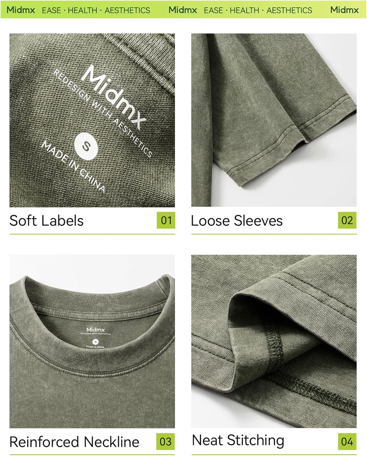 Oversize Cotton T Shirts for Women Unisex Mens Acid Washed T Shirt 100% Cotton - Image 6