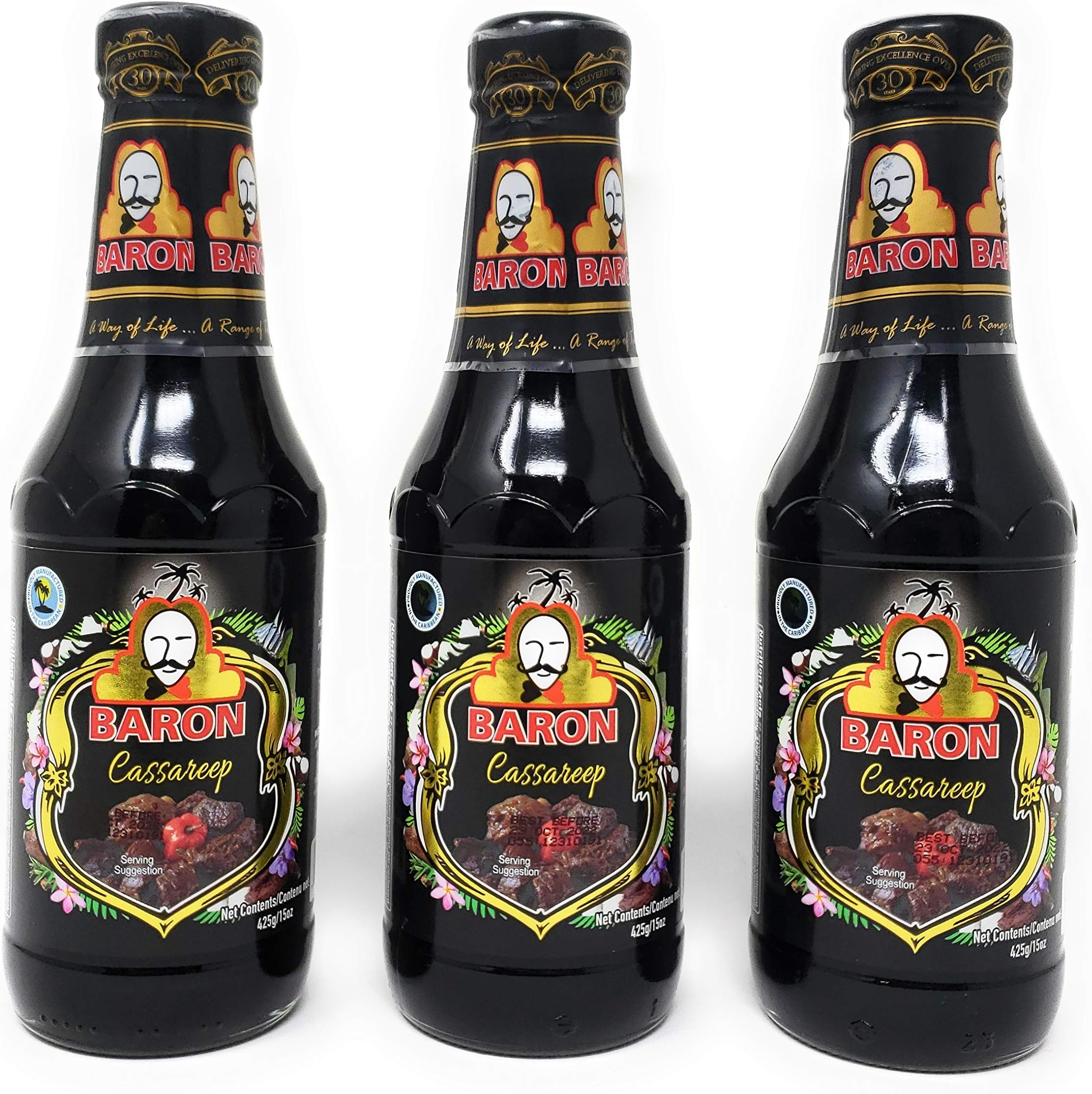 Baron Cassareep Seasoning (3 Pack, Total of 45oz)