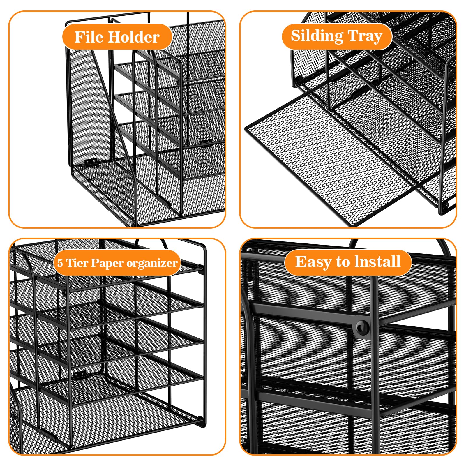 Restorgan Organiseur De Bureau Avec Porte-Fichiers