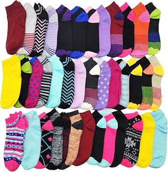 Winterlace Bulk 48 Pairs Ankle Socks for Women, Low-Cut Thin Athletic Comfortable Casual Sports Athletic