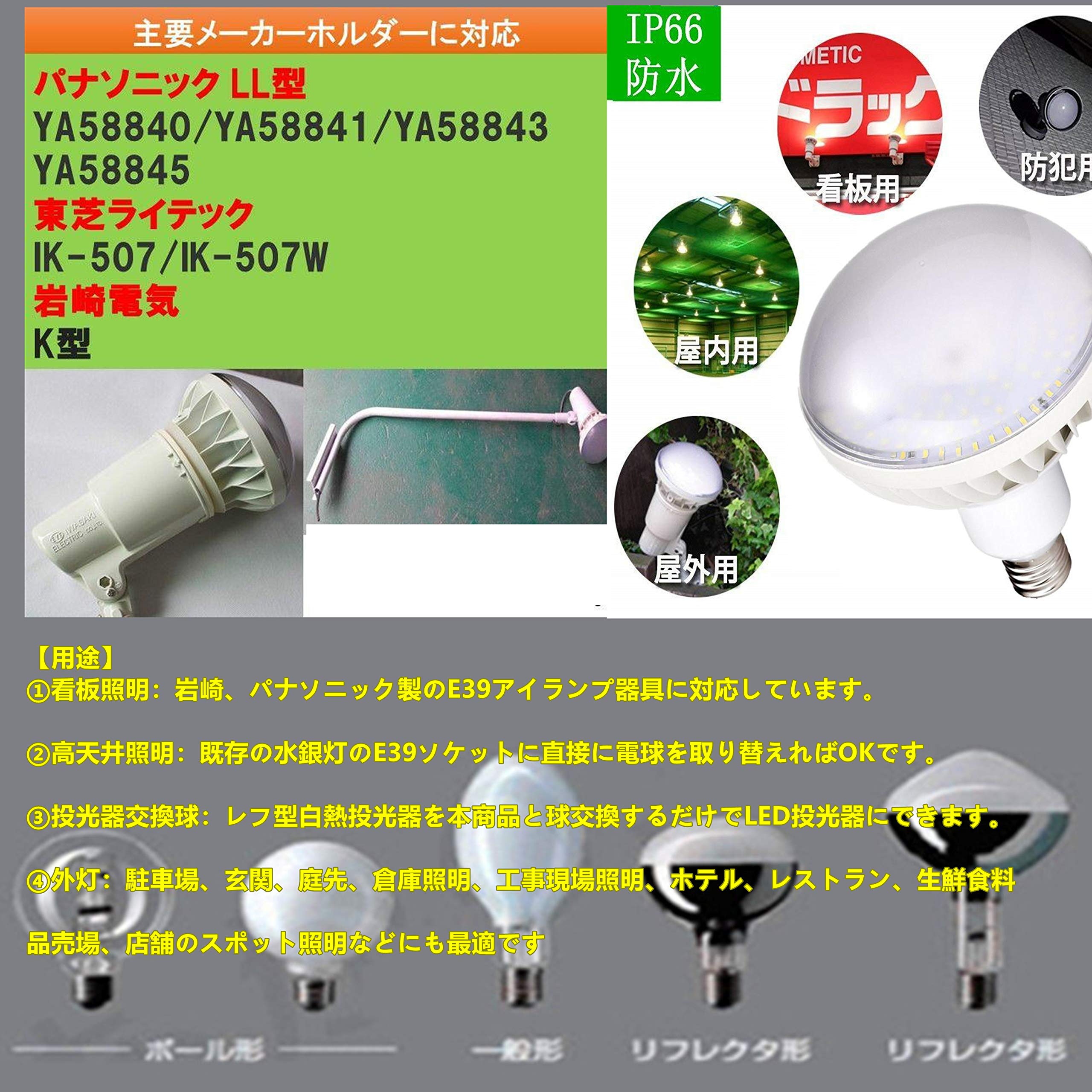 Amazon.co.jp: FITLUX LED 水銀灯代替 80Wで12800Lmの明るさ達成 