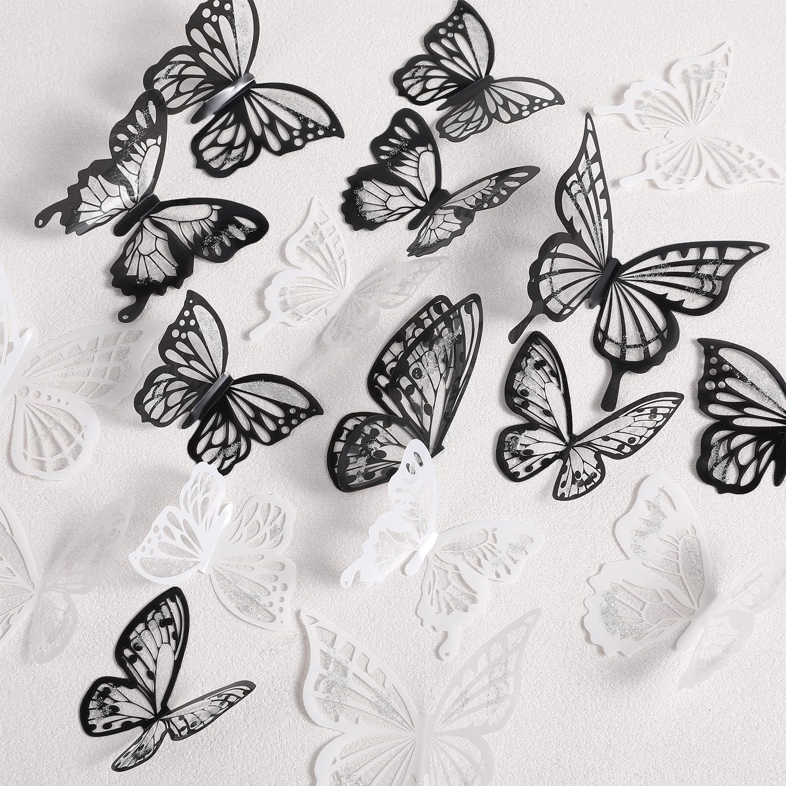Shimmeroo 72Pcs 3D Butterfly Wall Stickers,Butterflies Wall Decor Removable Butterflies for Crafts Stickers for Room Window Party Wedding Decor