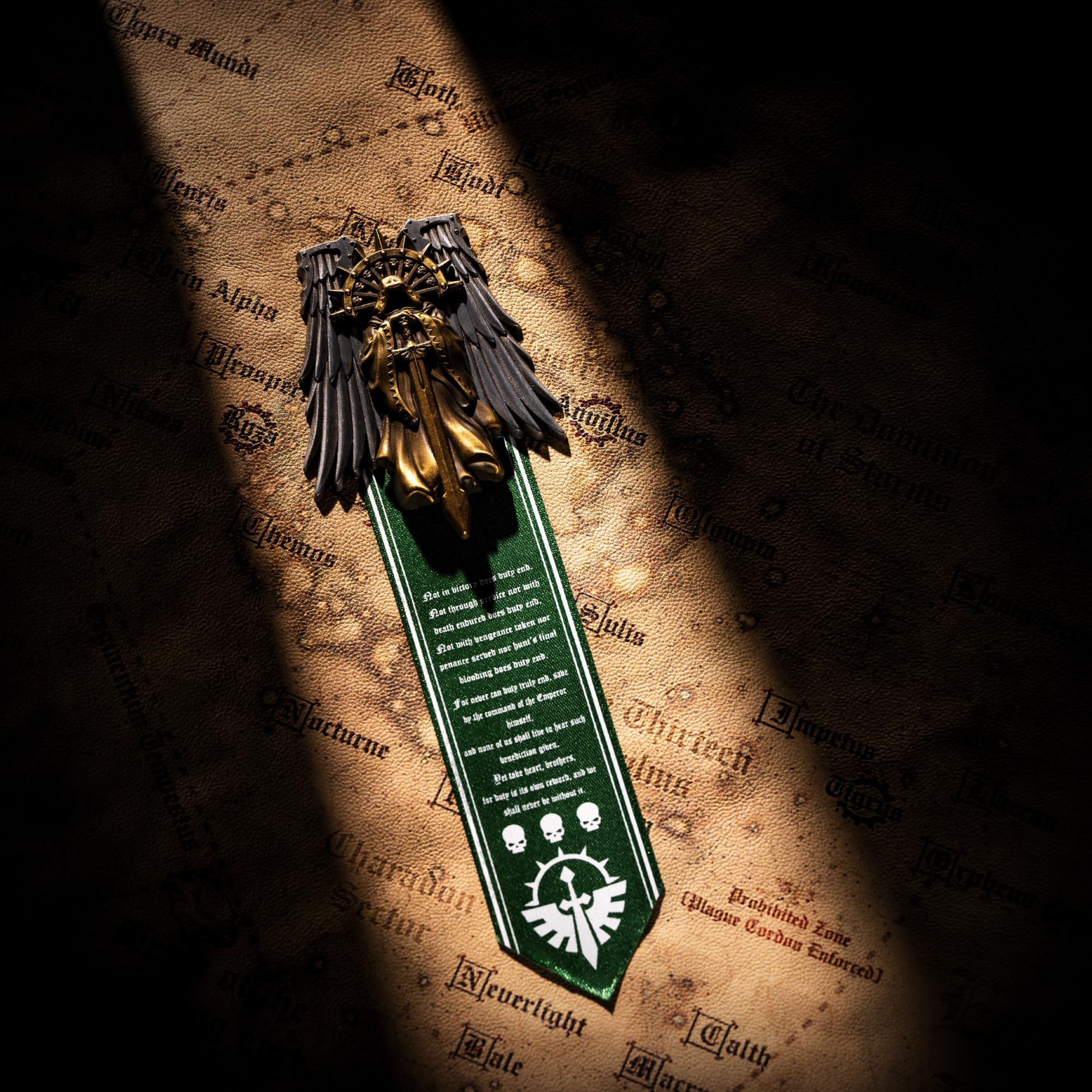 Starforged Warhammer 40K Dark Angels Seal of Duty Emble of Inner Circle Broszka, mała, stal stopowa, bez kamienia szlachetnego