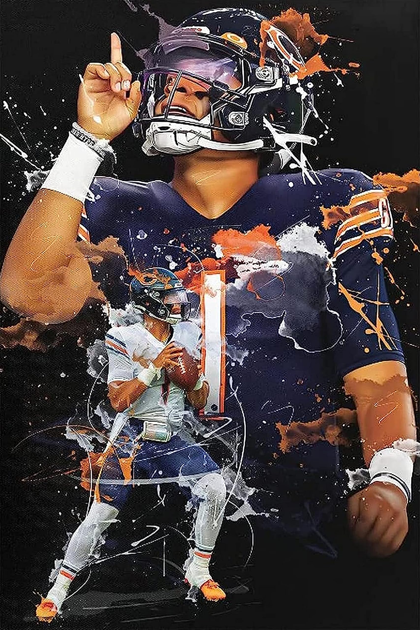 Justin Fields, Poster, Size 12 X 18 Inch by Black Moon Creation IND.