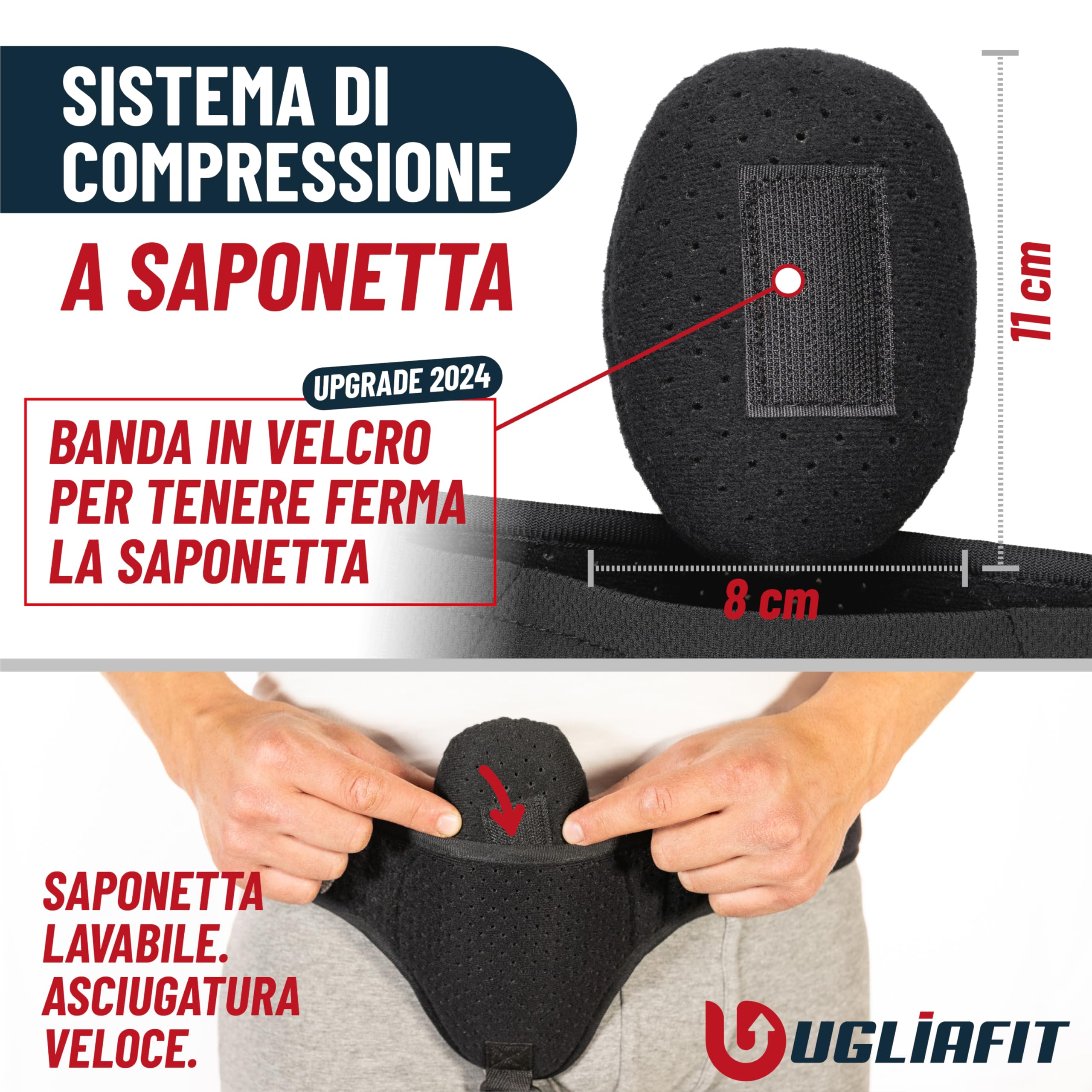 Slip Ernia Inguinale Uomo e Donna Panciera Maschile Regolabile e Flessibile Mutande Per Ernia Inguinale Uomo