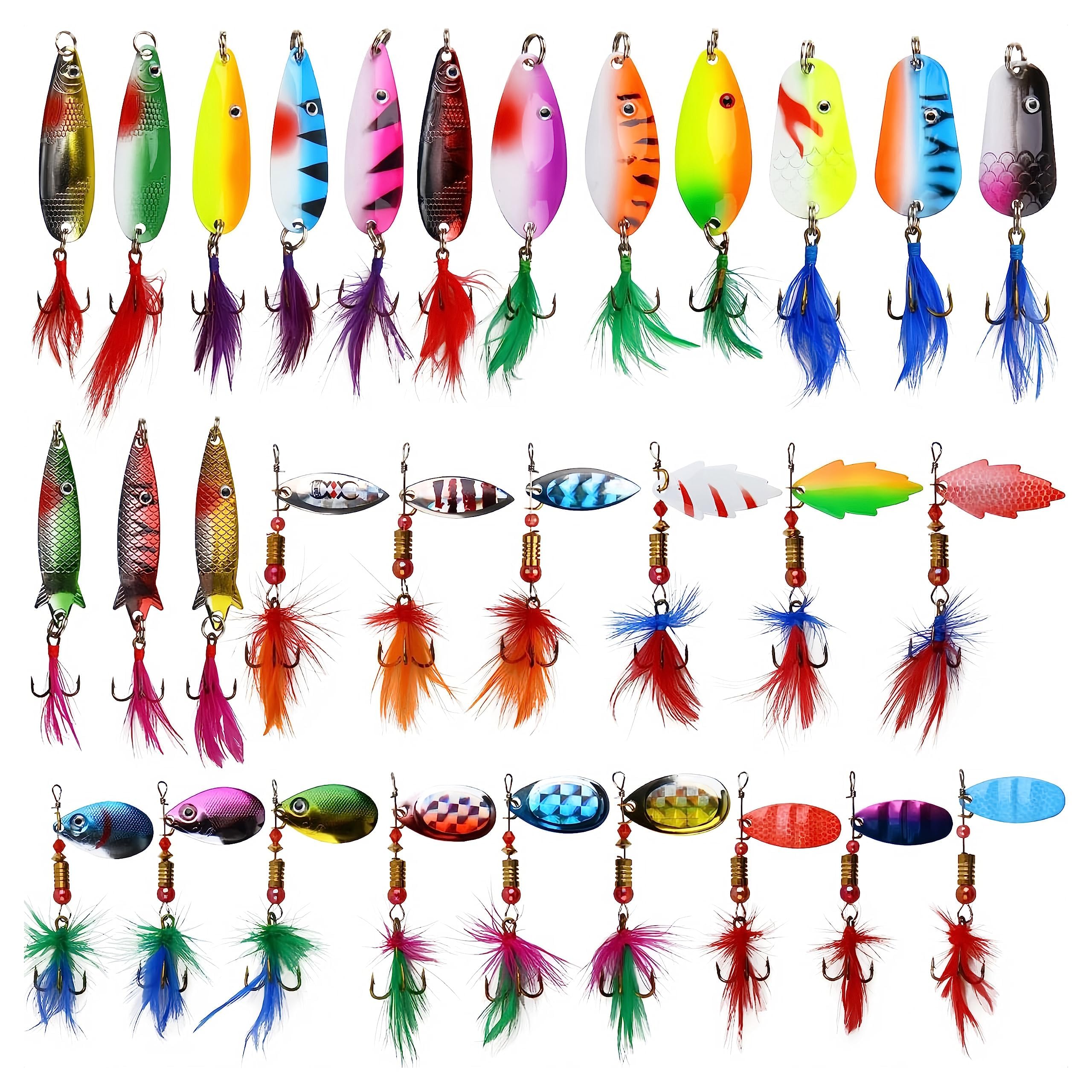 12 Cucchiaini Da Pesca Spoon In Acciaio – Esche Artificiali Per Trota, Persico, Luccio - Foto 3