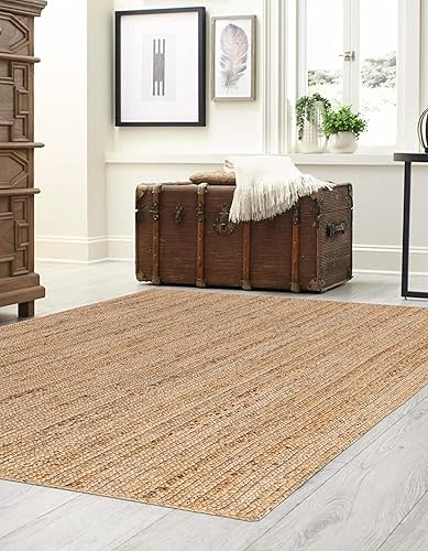 Miniatura 6 de Alfombras rectangulares trenzadas a mano de yute natural para estar, interiores y exteriores, alfombra de pasillo de cocina (24 x 72 pulgadas (2 x 6