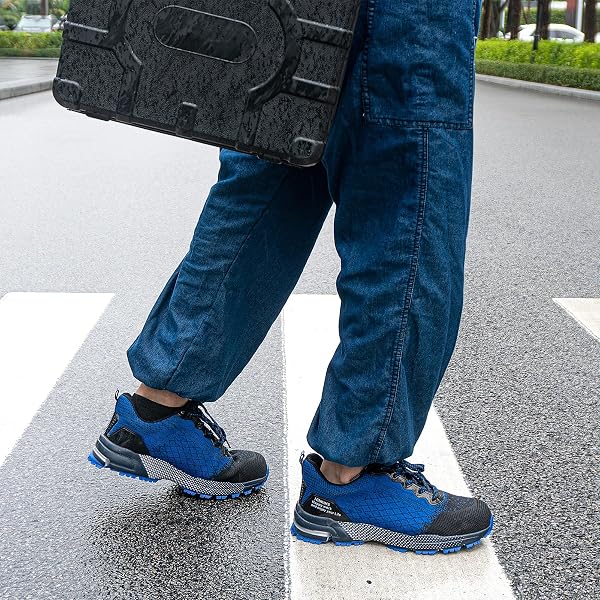 Hitmars Zapatos de Seguridad para Hombre Mujer con Punteras de Acero GR.36-48 - 2