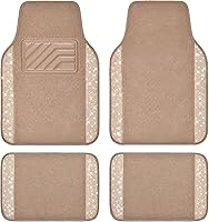 Vista 18 de CAR PASS - Tapetes para automóvil con diamantes de imitación y almohadilla para el talón, antideslizantes, de cloruro de polivinilo, impermeables