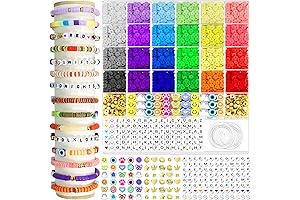 ARTDOT Clay Beads Rainbow Colors 5342 PCS for Friendship Bracelet Making
