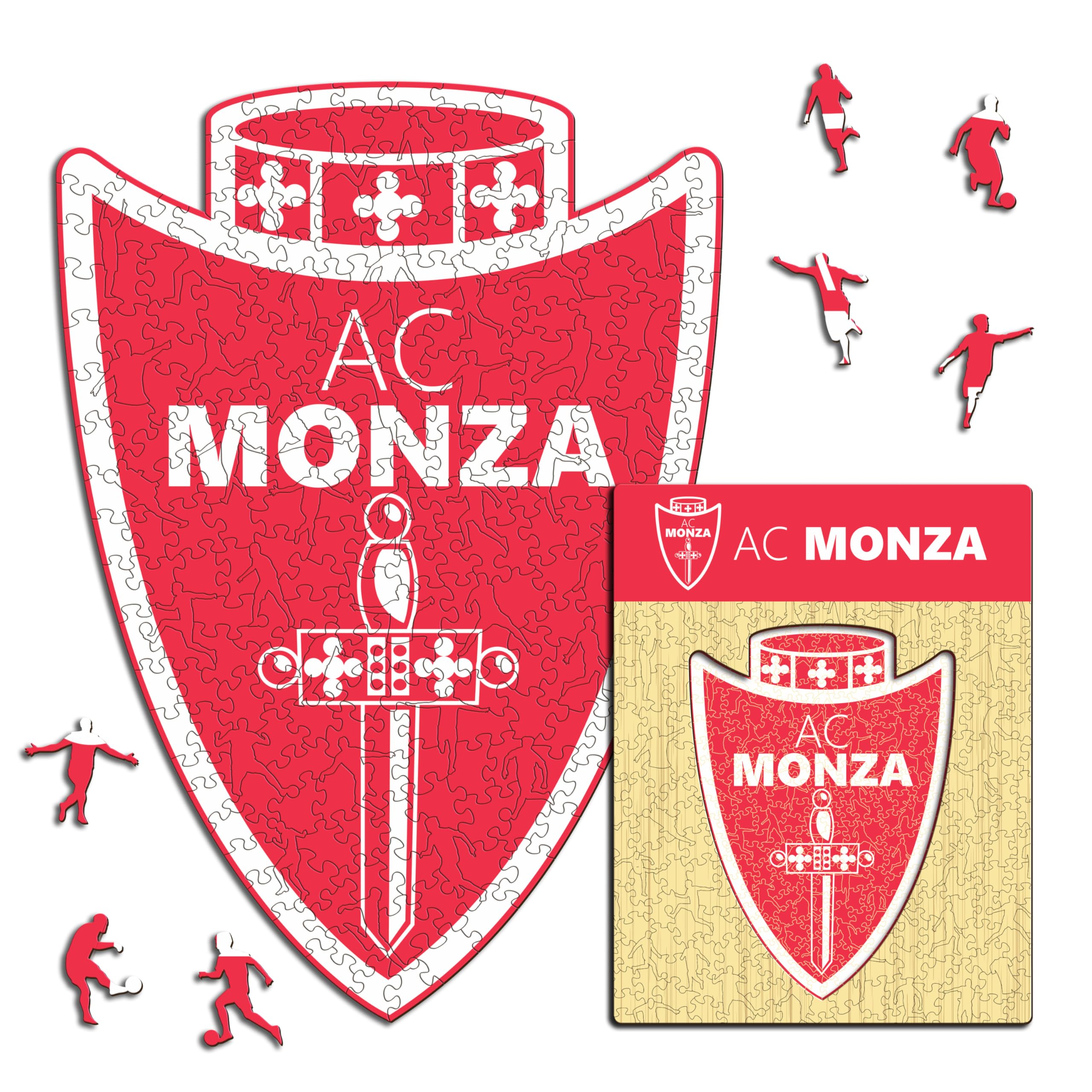 Iconic Puzzles - Monza Logo, Puzzle di Legno con licenza ufficiale, 100% sostenibile, regalo per adulti e bambini, taglia M, 270 Pz