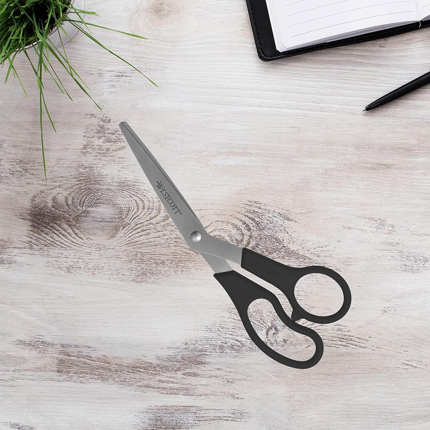 Westcott All Purpose Value Scissors, 8" Bent, Pack of 3, Black (13402)