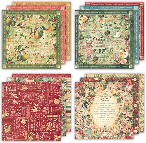 Miniatura 6 de 24 hojas de 12 diseños de álbumes de recortes, papel de manualidades de una sola cara de 6 x 6 pulgadas, papel de cartulina, álbumes de recortes de