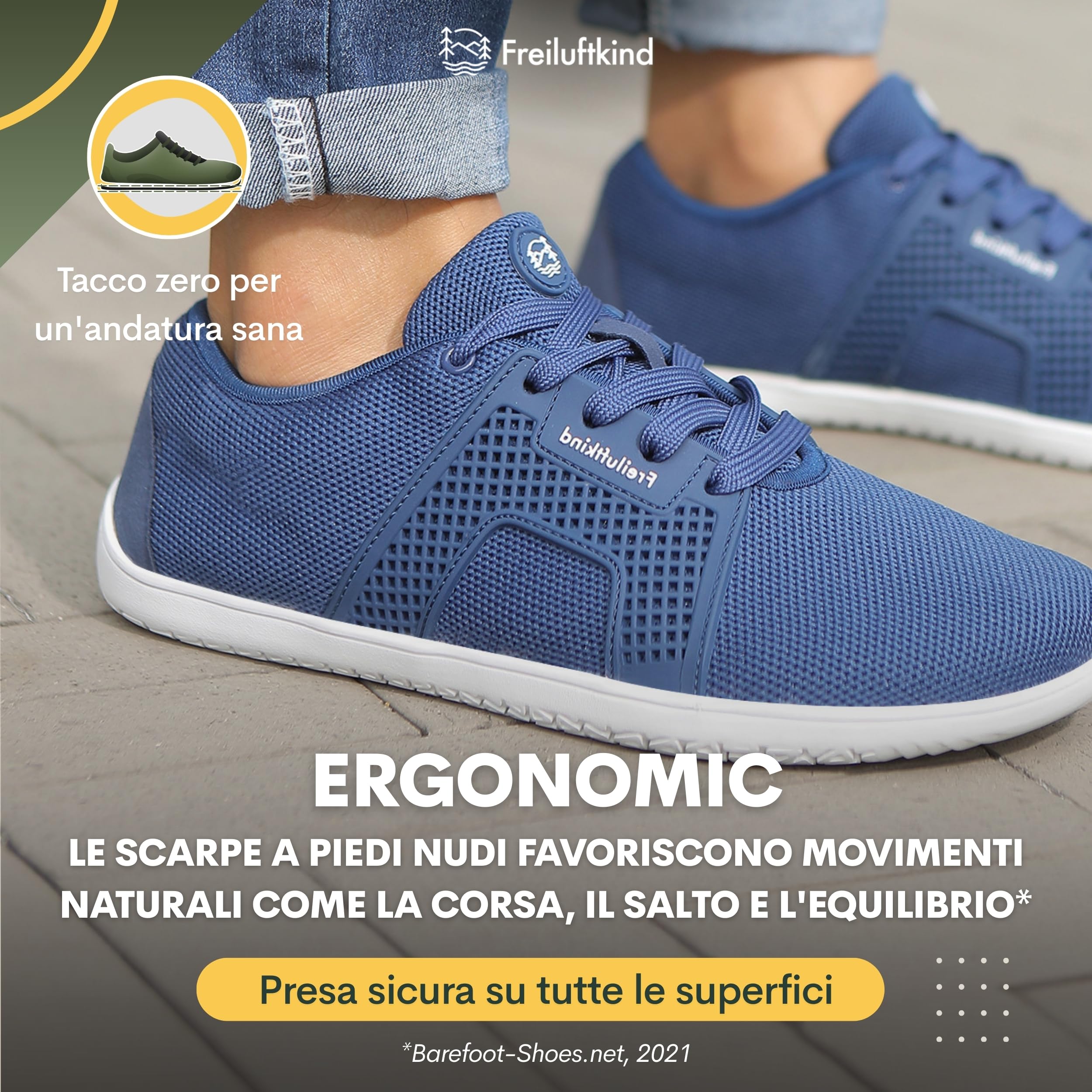Freiluftkind Hokkaido Barefoot Shoes Antiscivolo – Il Scarpe Barefoot Perfetto per la Tua Avventura – Scarpe Barefoot Uomo e Donna