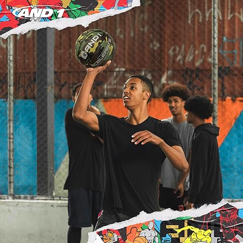 Miniatura 6 de AND1 Xcelerate - Pelota de baloncesto de goma (inflada o desinflada con bombín incluido): Pelota de baloncesto oficial de tamaño 7 (29,5 pulgadas)