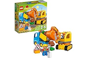 LEGO DUPLO Town 10812 Dump Truck and Excavator Construction Playset