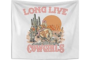 Embellished Cowgirl Tapestry