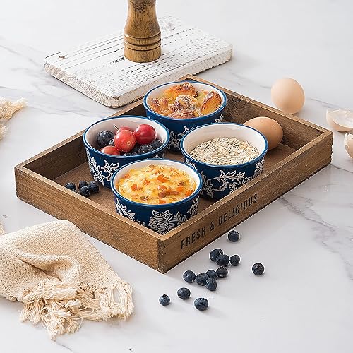 Miniatura 6 de Wisenvoy Ramekins Ramekins - Ramequines de cerámica para horno de 8 onzas, Ramekins Creme Brulee