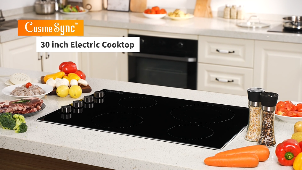 7200W Electric Range Top 30 Inch 4-Burner Electric Cooktop - 7200W, 9 ...