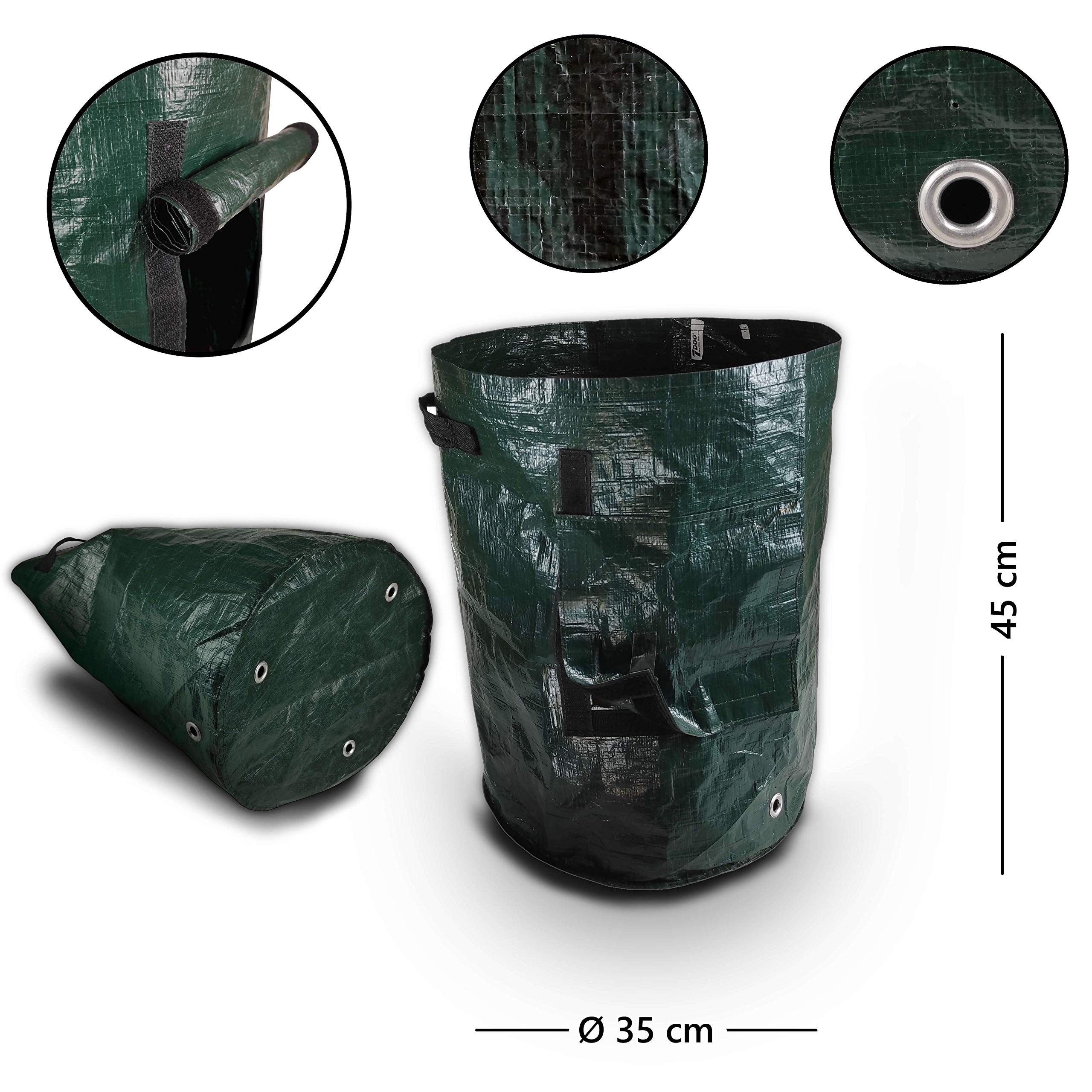 2er Pack Pflanztopf-Einsätze 45,7 Cm – Rund Mit Drainagelöchern, Spart Erde, Für Drinnen & Draußen