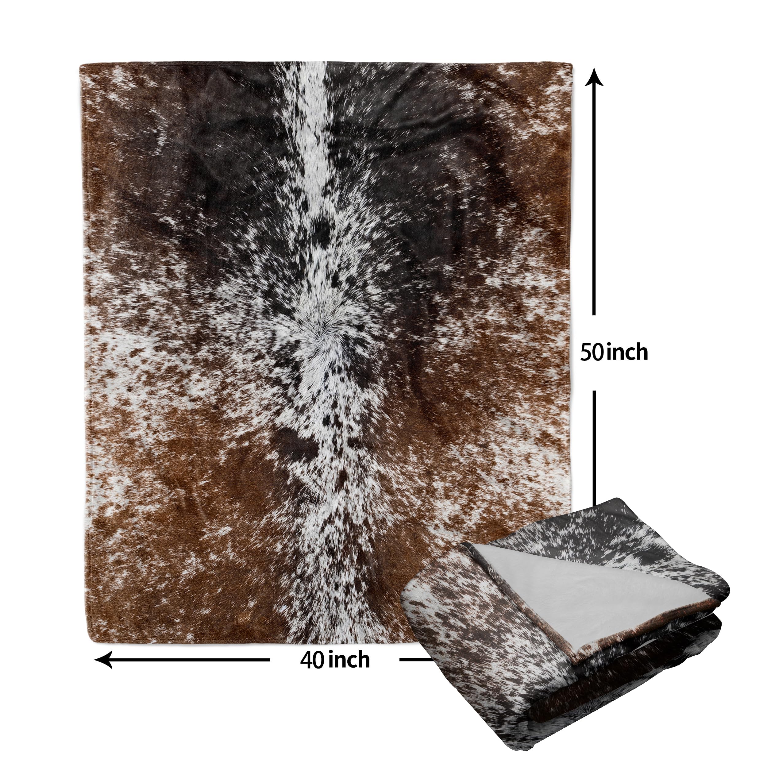Amazon.com: Cow Print Blanket Soft Flannel Lightweight Cowhide