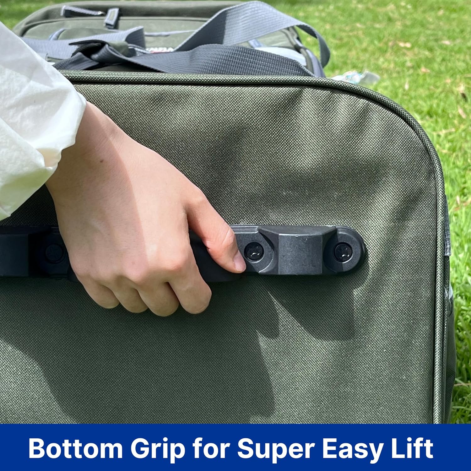 Olympia U.S.A. 33 inch Jumbo Size 8 Pockets Wheeled Rolling Duffel Bag Water Resistant Luggage Lightweight Travel Suitcase with Retractable Handle - Image 5