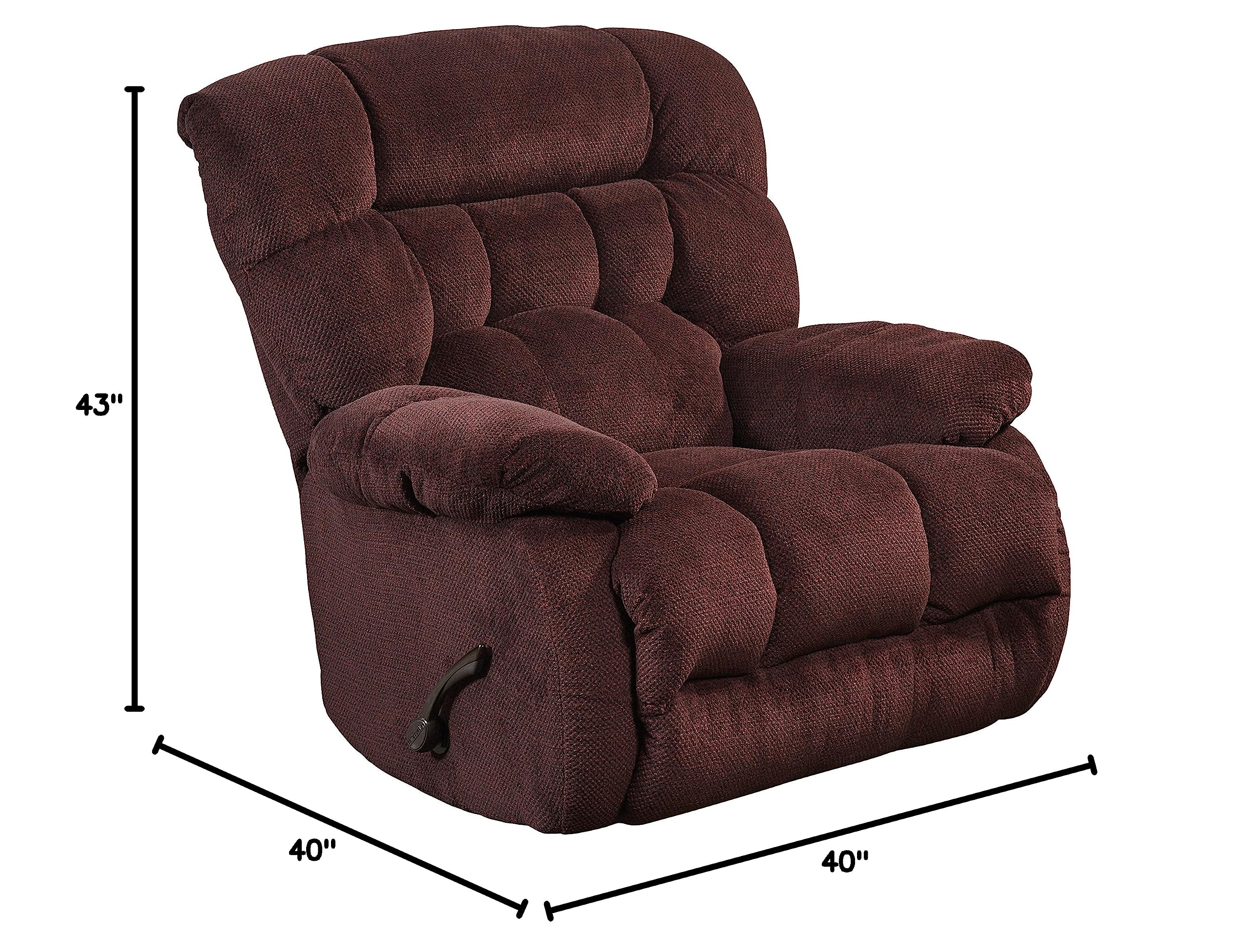 Best Catnapper Recliner Picks for 2026 5 Catnapper Johnson Chaise Rocker Recliner in Cranberry Red Polyester Fabric — product photo
